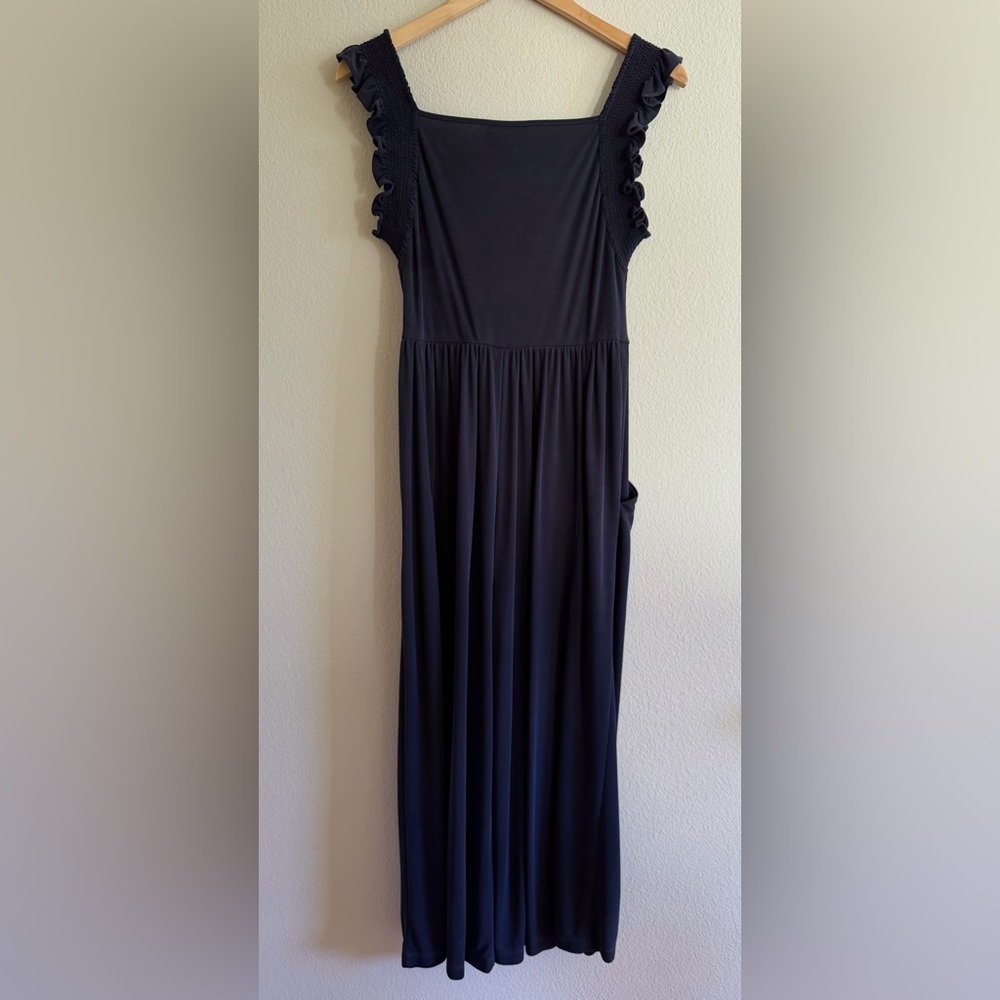 Anthropologie Saturday Sunday Billie Ruffle Sleeveless Ribbed Jumpsuit Small - Picture 4 of 8